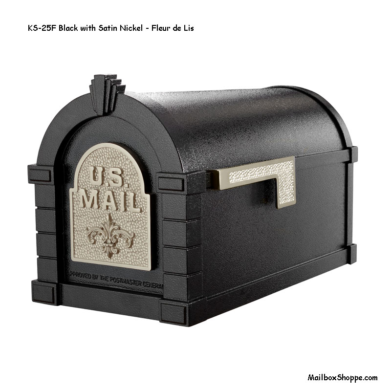 Keystone-Mailbox-Black-Nickel-Fleur-de-Lis-KS25F