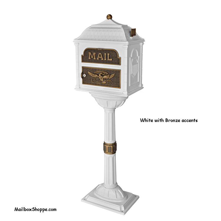 Gaines-Classic-Mailbox-White-Bronze