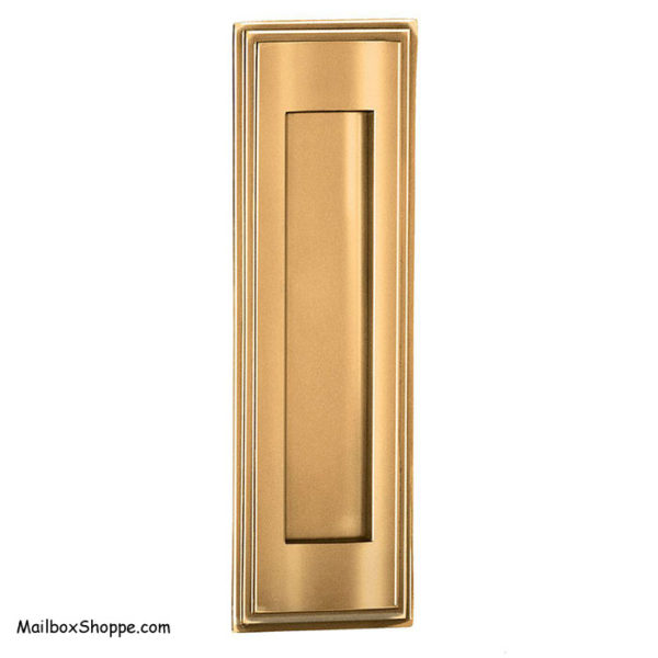 Vertical Mail Slot - Brass