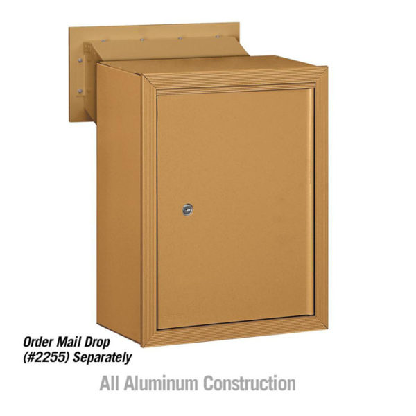Mail Receptacle - Brass - Closed View