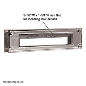 Deluxe Chrome Mail Slot - Open View