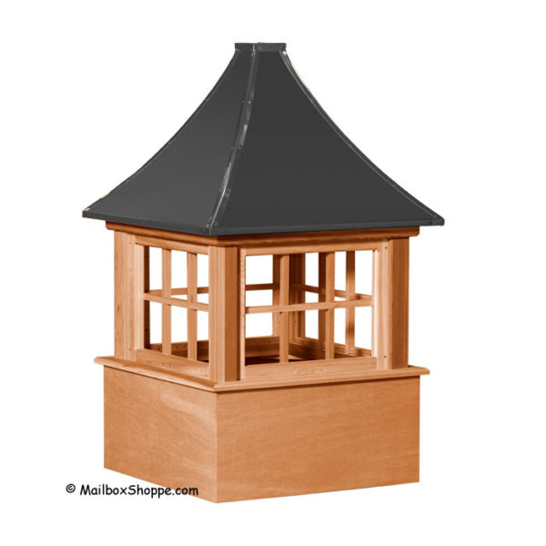 Carlisle Cedar Cupola - Black Roof