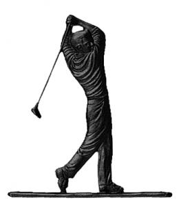 Black Golfer Ornament