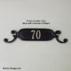 Ornate Sign with Stainless Numbers