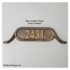 Plain Sign - Brass Numbers