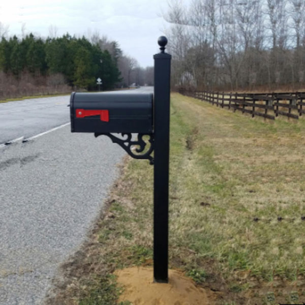 MB4850-Decorative-Mailbox-Post-Black-700