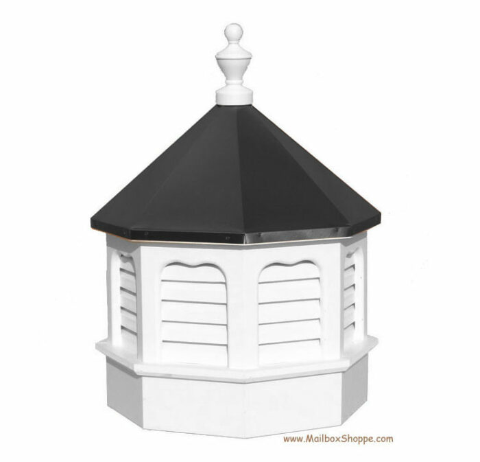 Vinyl Gazebo Cupolas with Black Aluminum Roof