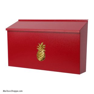 Red Large Pineapple Wall Mailbox
