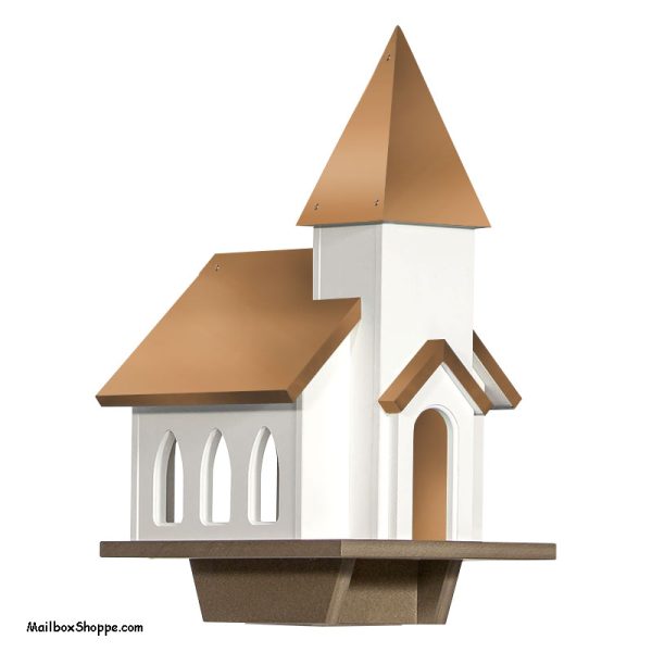 chapel-bird-feeder-copper-roof-front-view