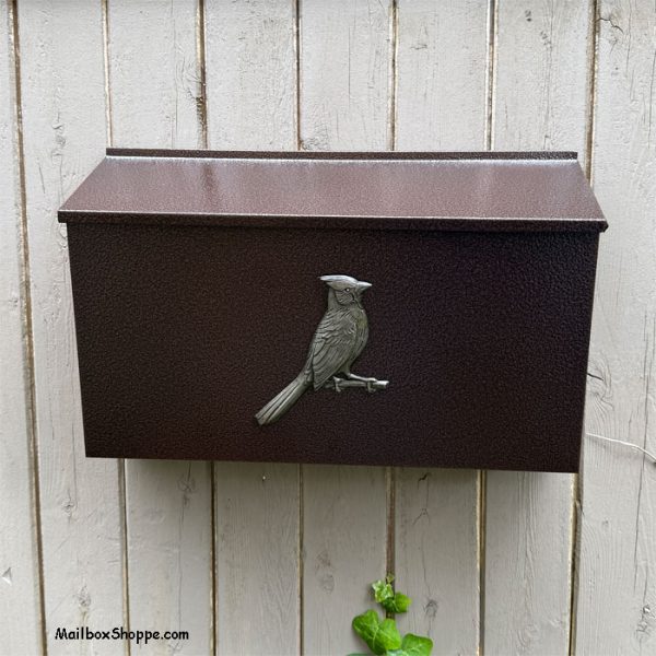 Bronze Cardinal Wall Mailbox