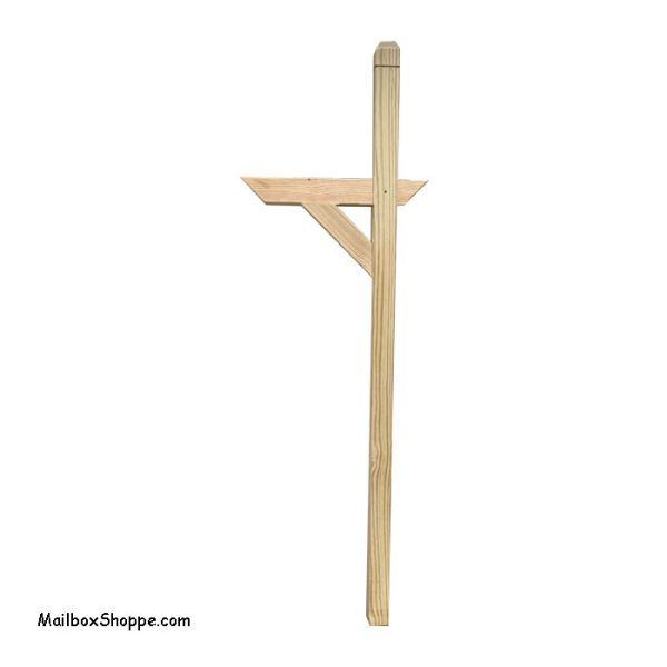 Chamfered Wood Mailbox Post