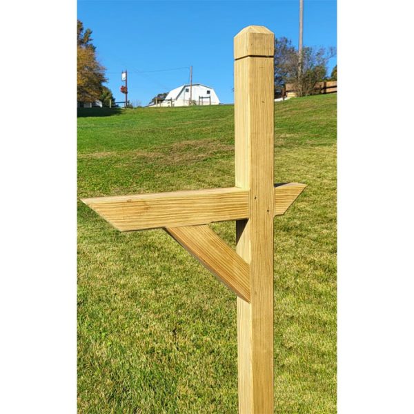 Chamfered Wood Mailbox Post