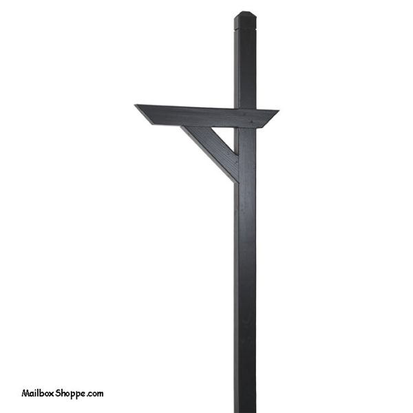 Treated-Wood-Mailbox-Post - Black
