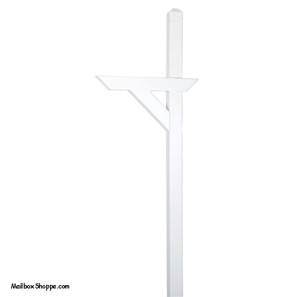 Treated-Wood-Mailbox-Post - White