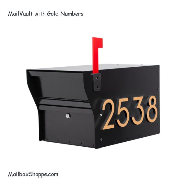 Whitehall Products MailVault-Mailbox Gold Numbers
