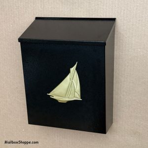 Upright Vertical Sailboat Wall Mailbox
