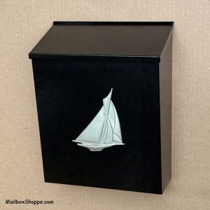 Upright Vertical Sailboat Wall Mailbox