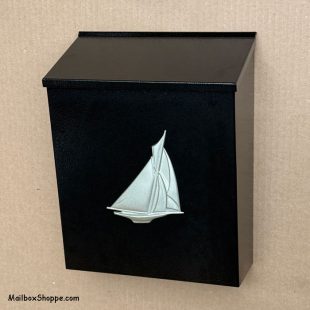 Upright Vertical Sailboat Wall Mailbox