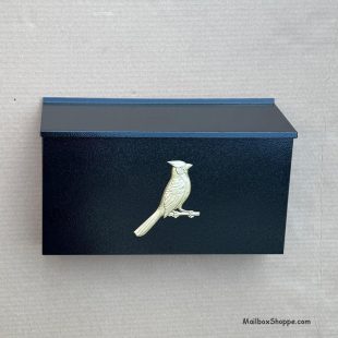Cardinal-Wall-Mailbox-Black-Gold