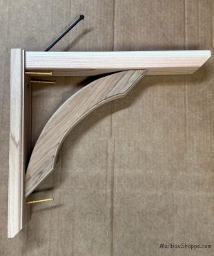 Cedar Wood Mailbox Post Bracket