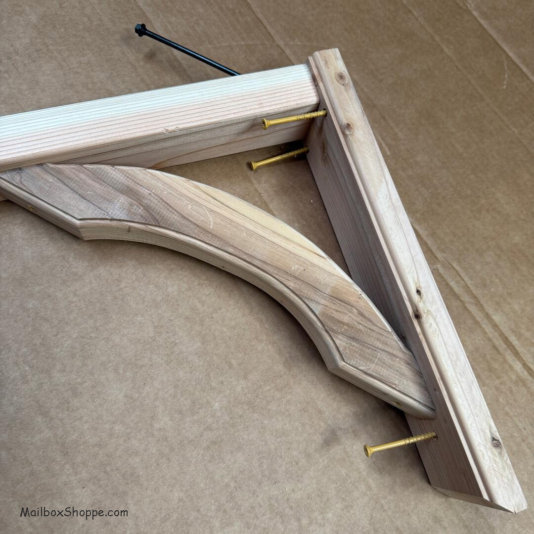 Cedar Wood Mailbox Post Bracket