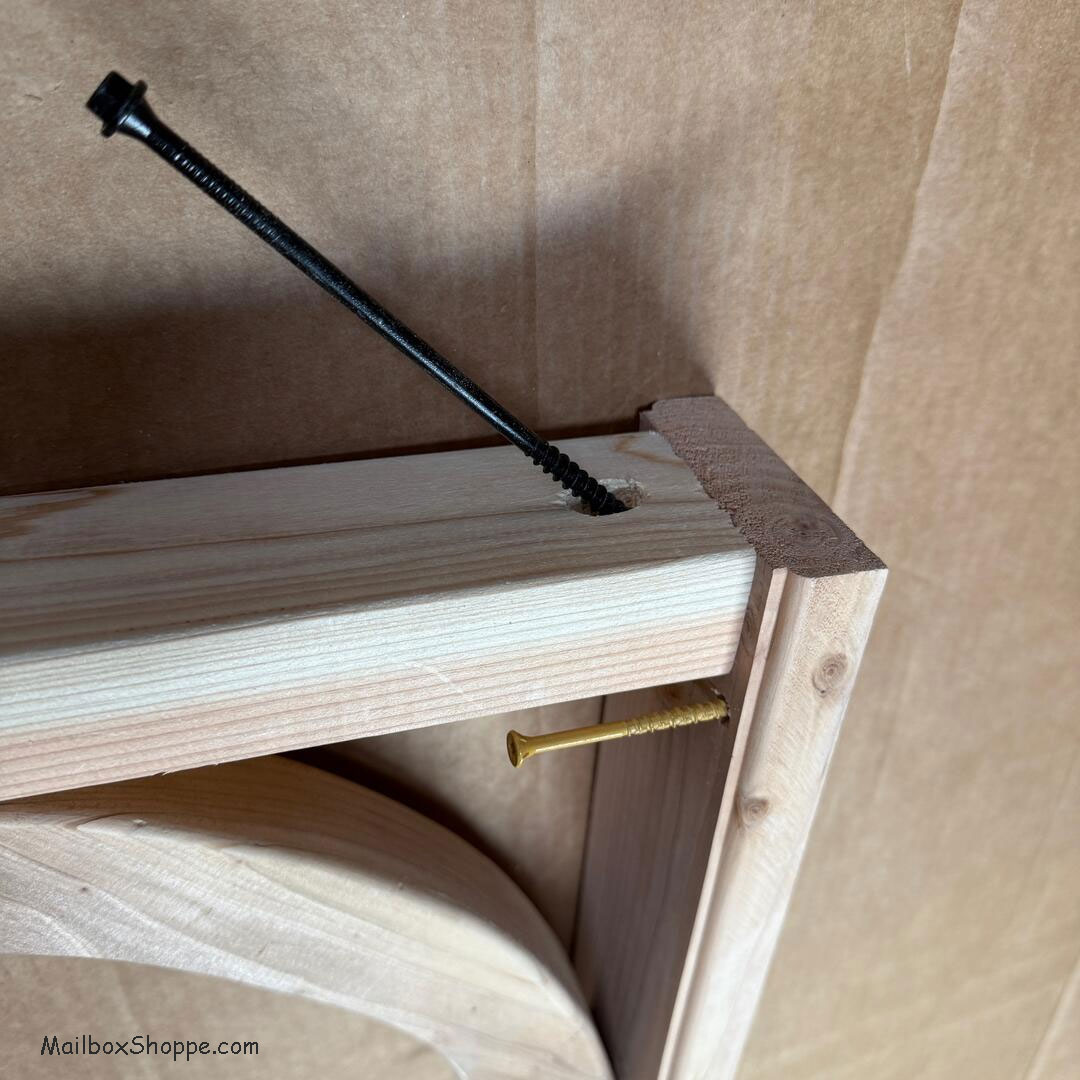 Cedar Wood Mailbox Post Bracket