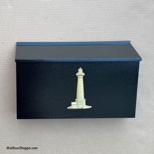 Gold Lighthouse Wall Mailbox