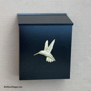 Gold Hummingbird Wall Mailbox