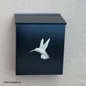 Silver Hummingbird Wall Mailbox