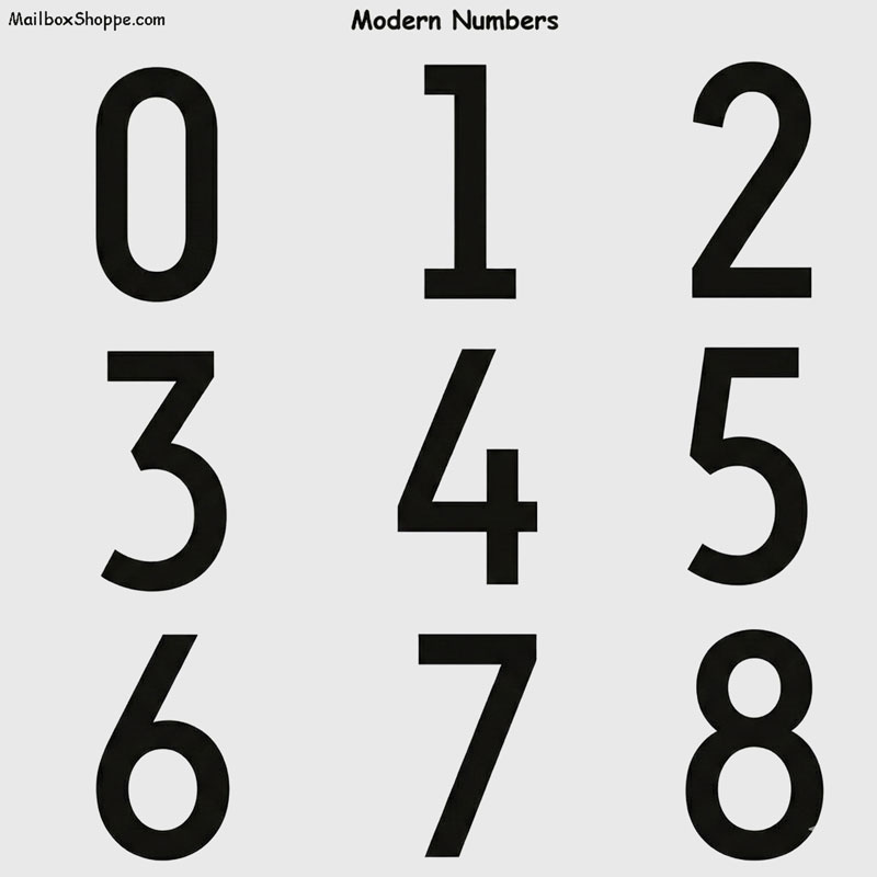 Whitehall Wall Mount Mailbox - Modern House Numbers