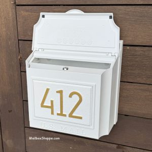 Whitehall Wall Mount Mailbox - Lid Up