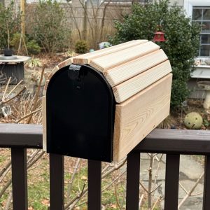 Cedar Slat Mailbox Front View