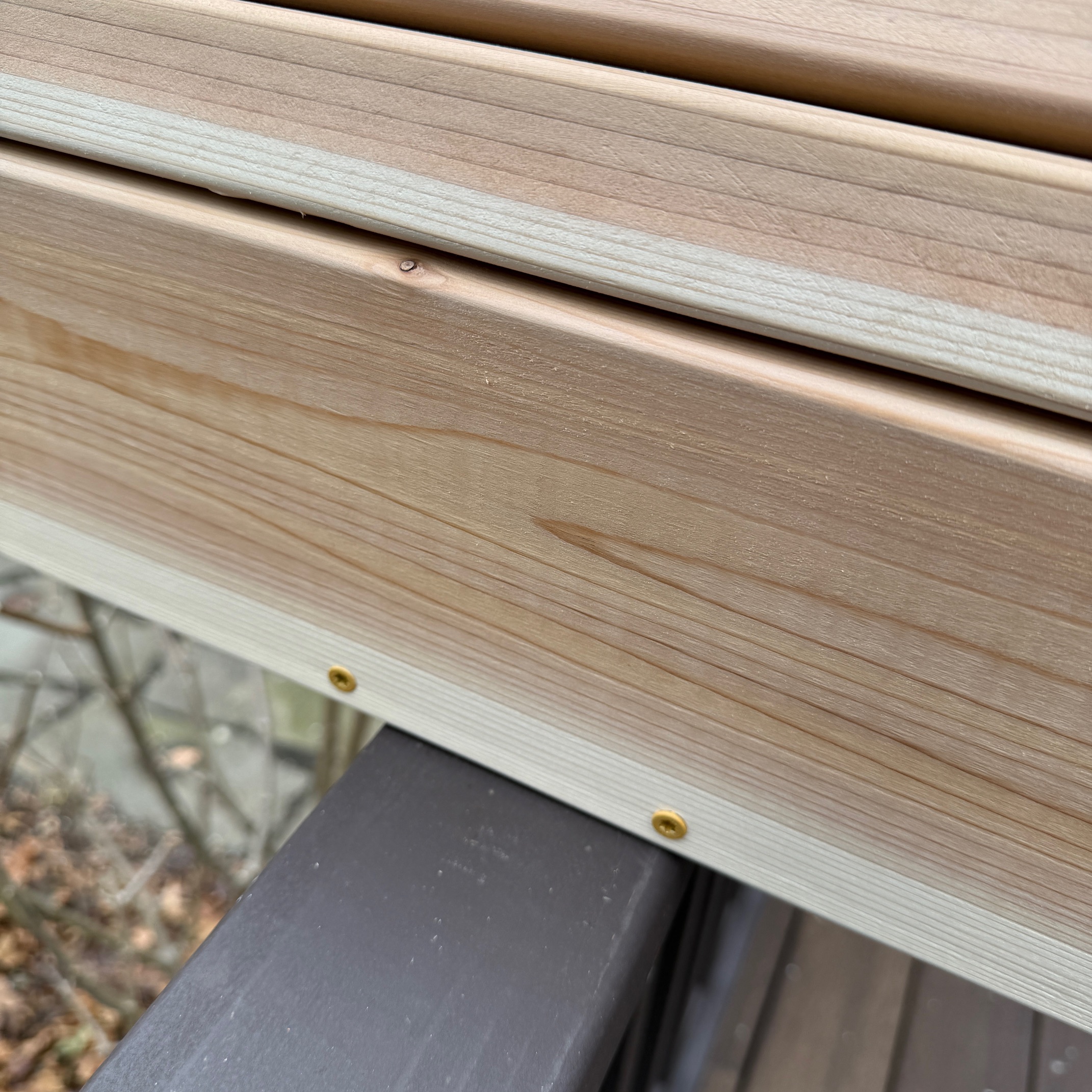 Cedar Slat Post Mount Mailbox Close Up