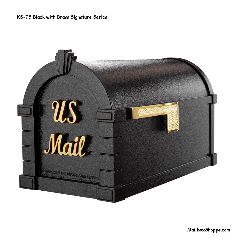 Keystone-Mailbox-Black-Brass-Signature-KS7S
