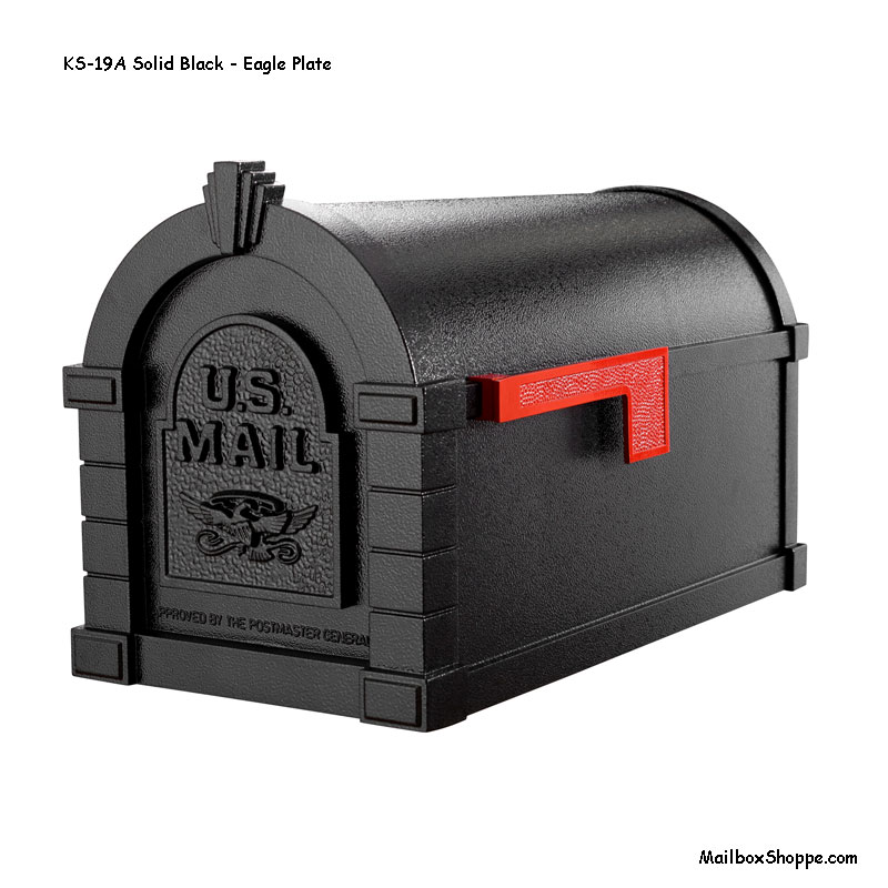 Keystone-Mailbox-Solid-Black-Eagle-KS19A