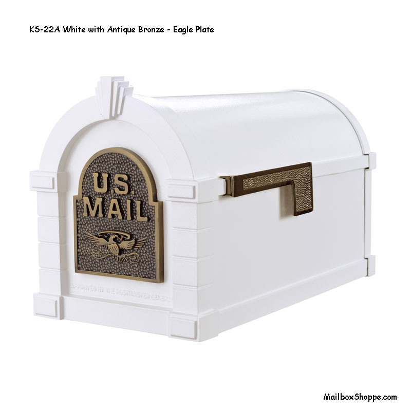 Keystone-Mailbox--White-Bronze-Eagle-KS22A