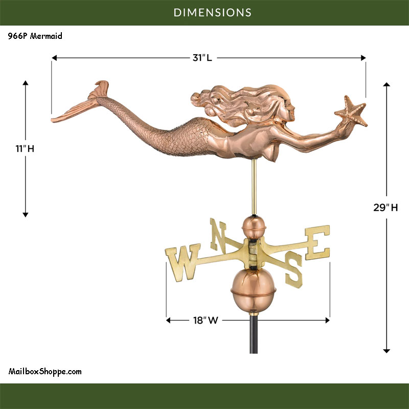 966P-Mermaid-Weathervane-Dimensions
