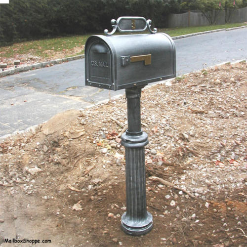 Classic Cast Mailbox with 590 Post - Swedish Silver